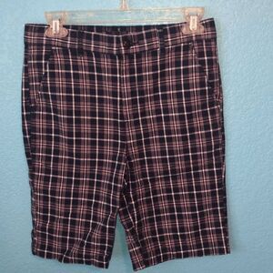 Children’s Place boy  size 14 plaid blue Bermuda shirts